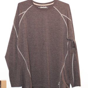 Men's Reebok Athletic Long Sleeve Dark Grey/ Black shirt